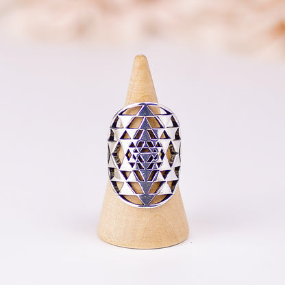 Anillo Sri Yantra - Baño de Plata