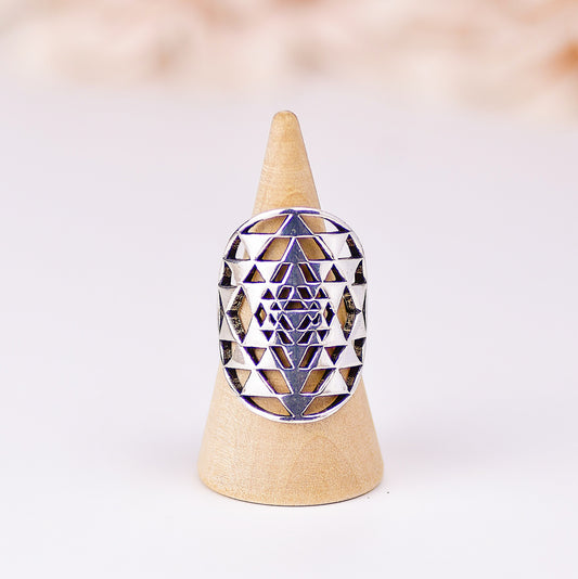 Anillo Sri Yantra - Baño de Plata