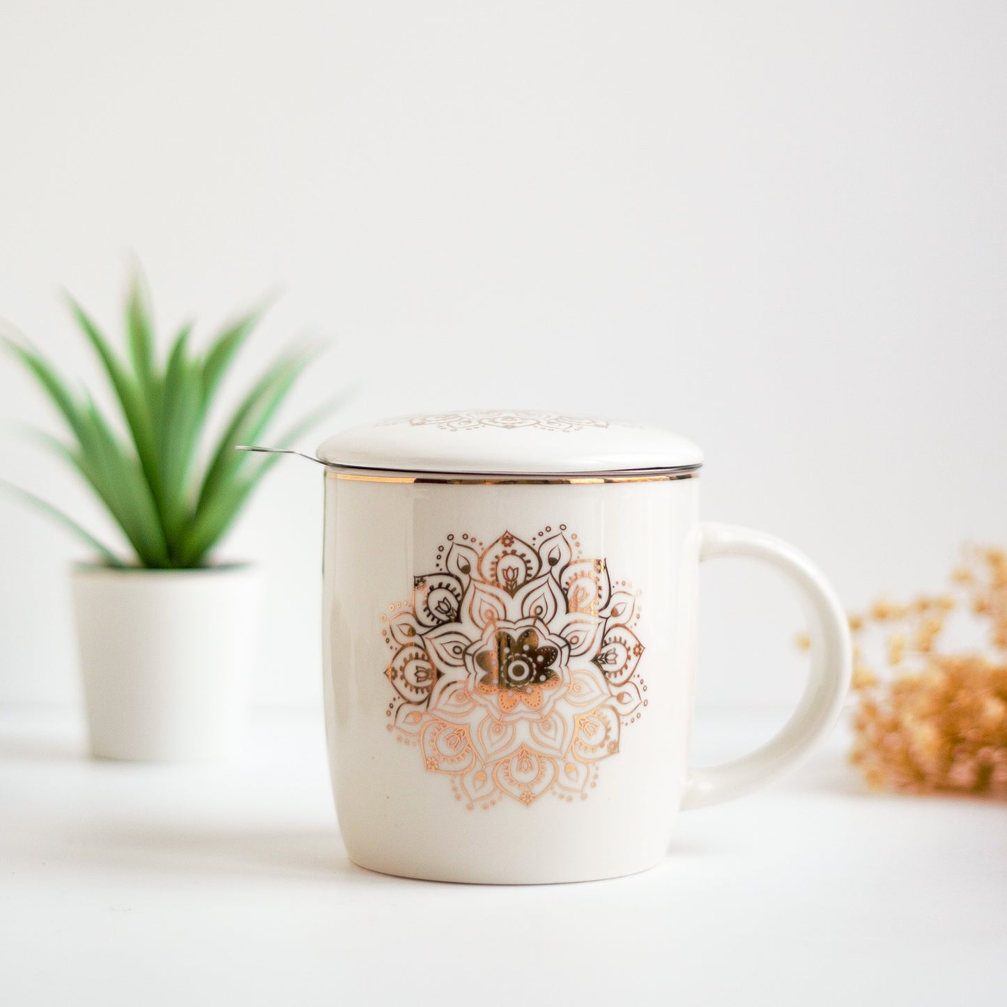 Taza Mandala Dorado