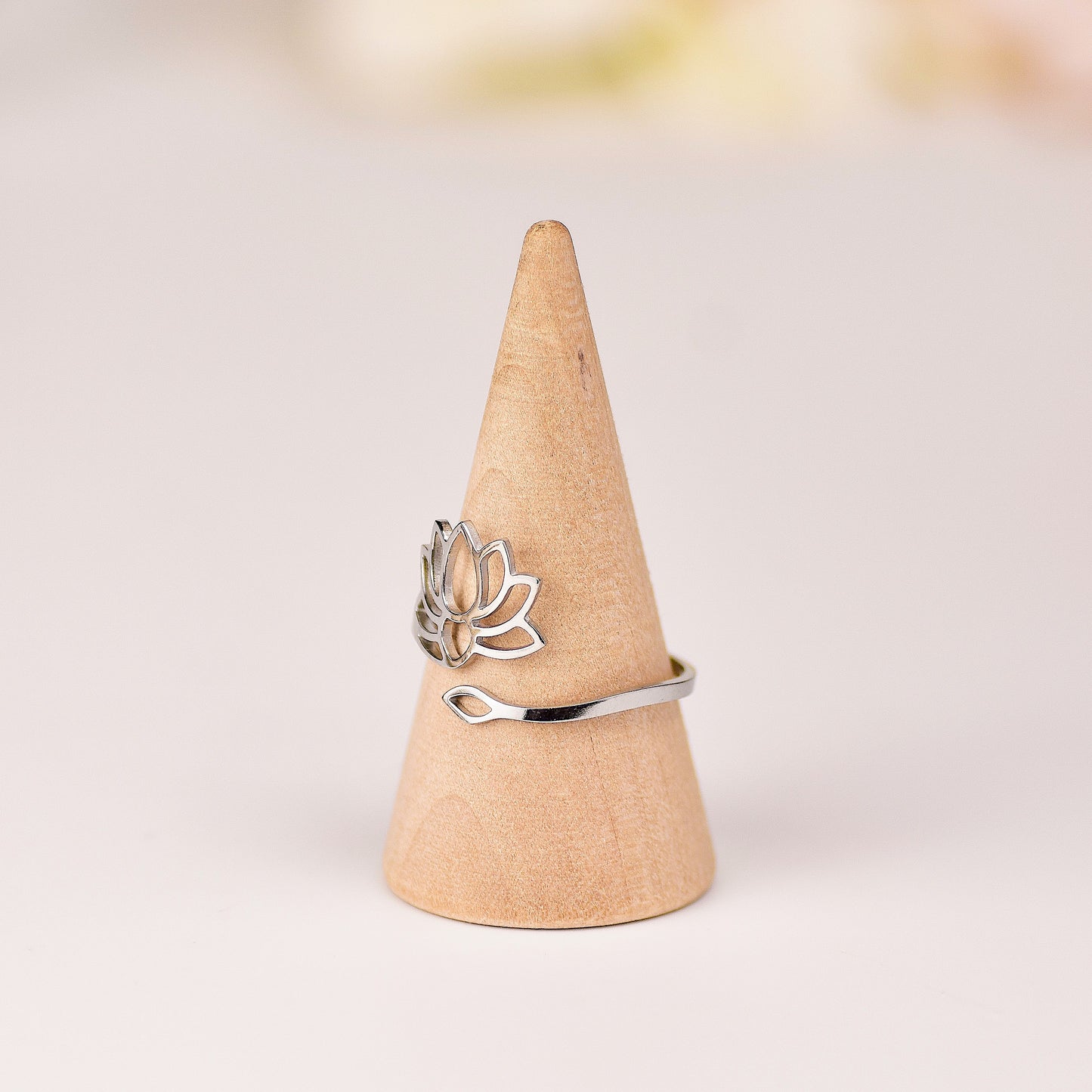 Anillo 'Lotus' - Acero Inoxidable