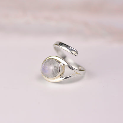 Anillo de Piedra Luna - Plata de Ley