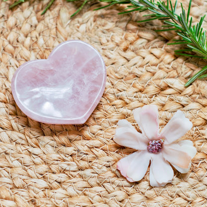 WORRY STONE · CORAZÓN DE CUARZO ROSA