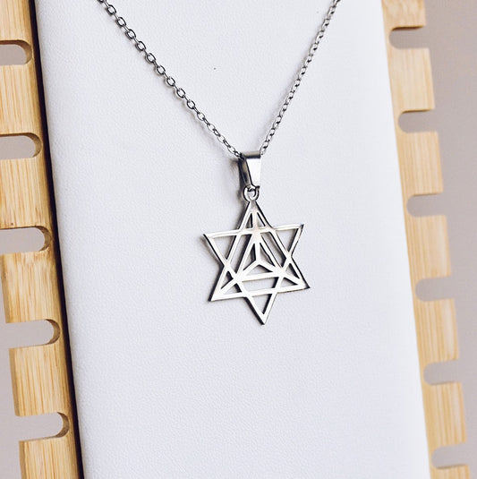 Collar Merkaba - Acero Inoxidable