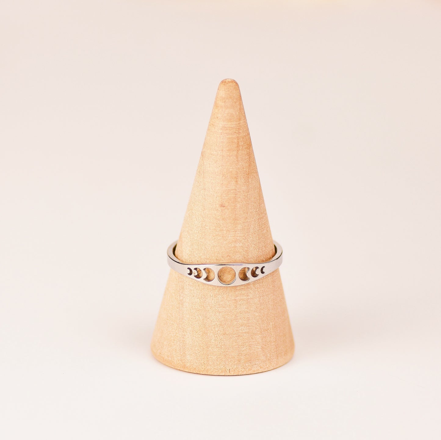 Anillo "Fase Lunar Mini" - Acero Inoxidable