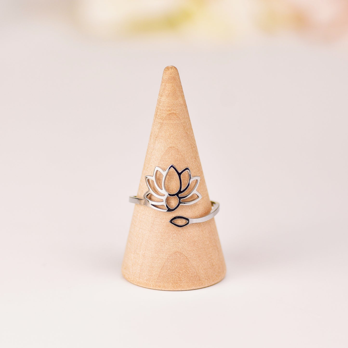 Anillo 'Lotus' - Acero Inoxidable