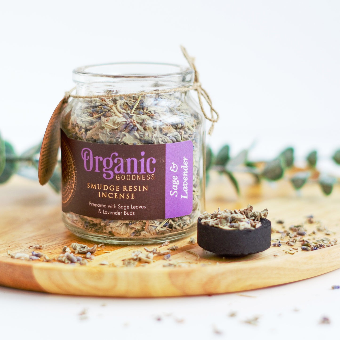 Organic Goodness Smudge Incense - Salvia y Lavanda