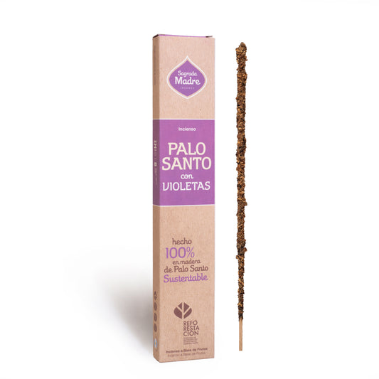 Incienso Palo Santo con Violetas · Sagrada Madre