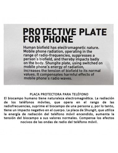 Placa Adhesiva de Shungita para el Móvil · Protección Electromagnética