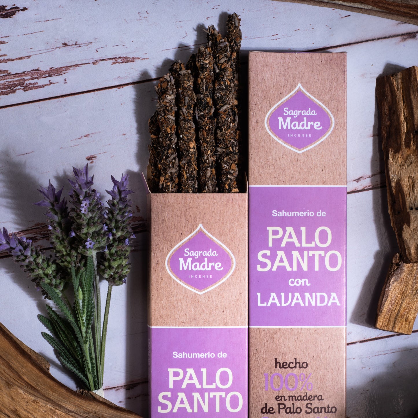 Incienso de Palo Santo con Lavanda · Sagrada Madre