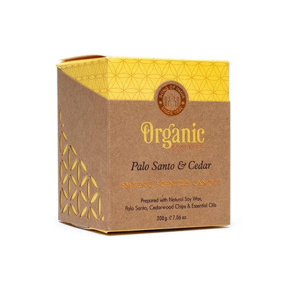 Vela Organic Goodness · Palo Santo y Cedro