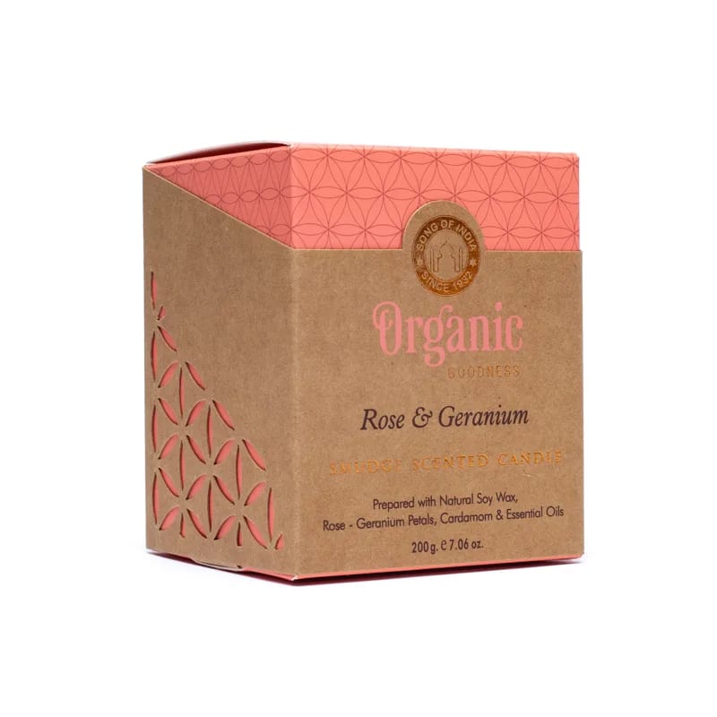 Vela Organic Goodness · Rosa y Geranio